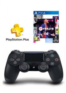DUALSHOCK 4 Wireless Controller Black V2 + FIFA 21 + PS PLUS 14 dní Sony