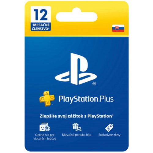 PlayStation Plus 12 měsíců - Dárková karta (SK verze) Sony