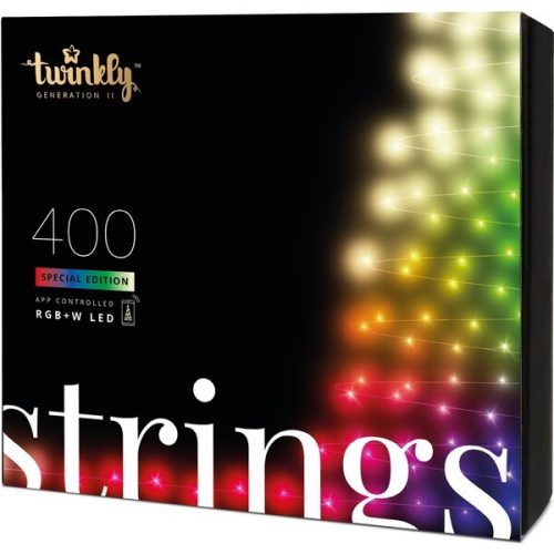 Twinkly Strings Special Edition chytré žárovky na stromeček 400 ks 32m černý kabel Twinkly
