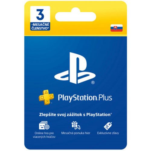 PlayStation Plus 3 měsíce - Dárková karta (SK verze) Sony