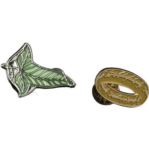 Set odznaků Lord of the Rings - Elven Leaf and One Ring FS Holding