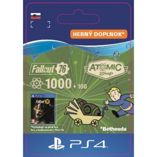 Fallout 76: 1000 (+100 Bonus) Atoms (PS4) Bethesda