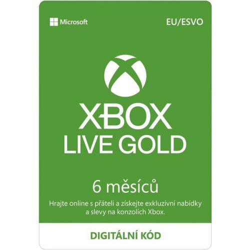 Microsoft Xbox Live Gold na 6 měsíců Microsoft