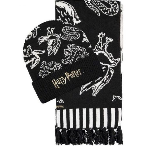 Dárkový set čepice a šála - Harry Potter (Black) Difuzed
