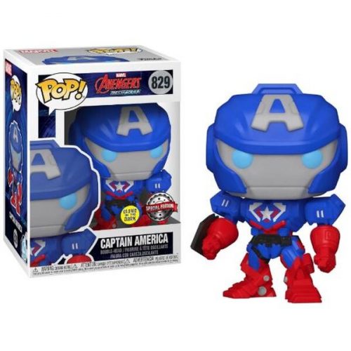Funko POP! #829 Marvel: Marvel Mech - Captain America (GITD) (Special Edition) Funko