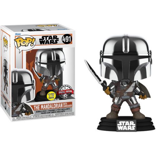 Funko POP! #491 Star Wars: The Mandalorian - Mando with Dark Saber (GITD) (Special Edition) Funko