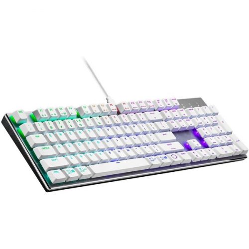 Cooler Master SK652 herní klávesnice TTC Low Red Switch US bílá Cooler Master