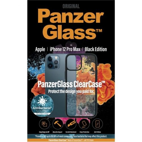 PanzerGlass ClearCase AntiBacterial Black Edition Apple iPhone 12 Pro Max černý PanzerGlass