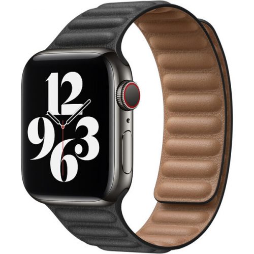 Apple Watch kožený tah 44/42mm S/M černý Apple