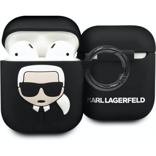 Karl Lagerfeld silikonový kryt pro Airpods černý Karl Lagerfeld