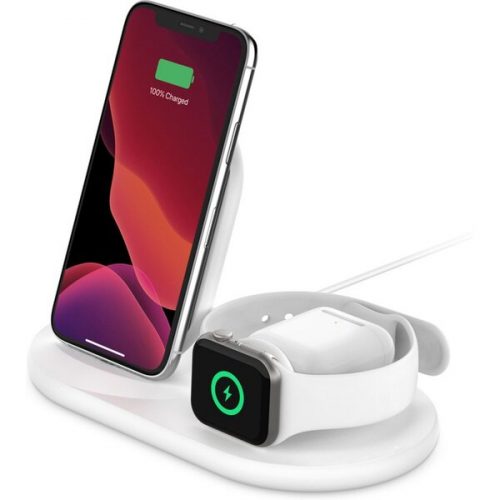 Belkin BOOST CHARGE 3v1 bezdrátová nabíjecí stanice bílá BELKIN