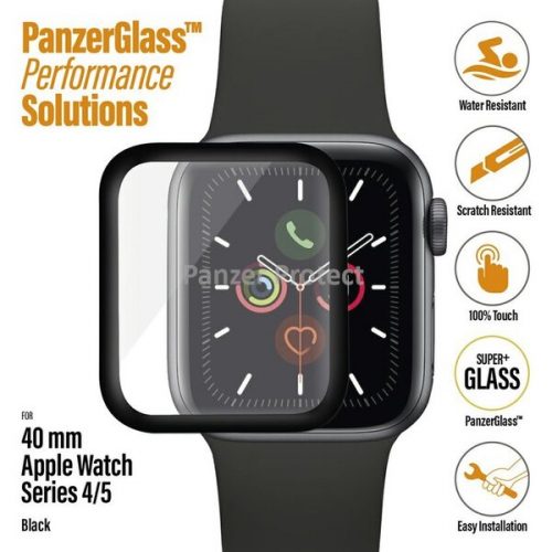 PanzerGlass Original ochranné sklo Apple Watch 4/5/6/SE (40 mm) černé PanzerGlass
