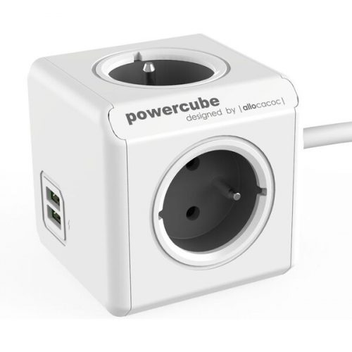PowerCube Extended USB zásuvka šedá Powercube