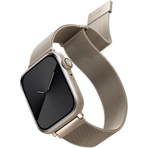 UNIQ Dante ocelový řemínek Apple Watch 45/44/42mm starlight UNIQ