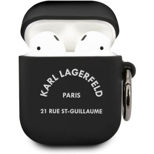 Karl Lagerfeld Rue St Guillaume pouzdro Airpods 1/2 černé Karl Lagerfeld