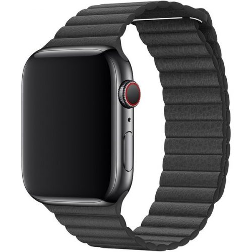 Apple Watch kožený řemínek 44/42mm L černý Apple