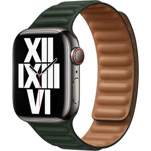 Apple Watch kožený tah 45/44/42mm sekvojově zelený - M/L Apple