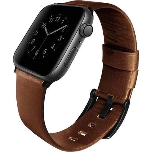 UNIQ Mondain kožený řemínek Apple Watch 45/44/42mm hnědý UNIQ
