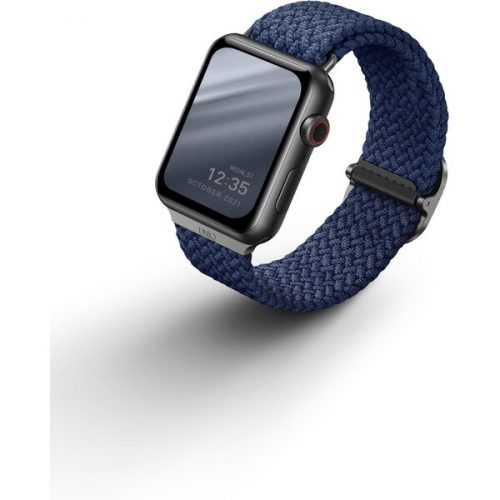 UNIQ Aspen Braided řemínek pro Apple Watch 45/44/42mm modrý UNIQ