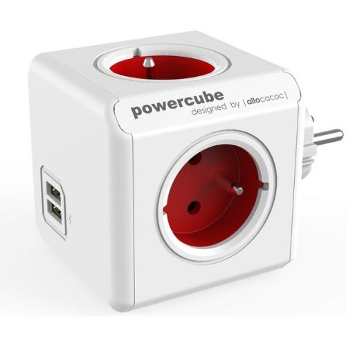 PowerCube Original USB zásuvka červená Powercube