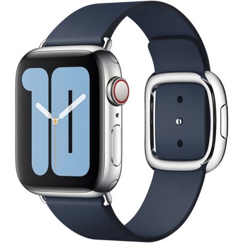 Apple Watch kožený řemínek s moderní přezkou 40/38mm vel. S hlubinně modrá Apple