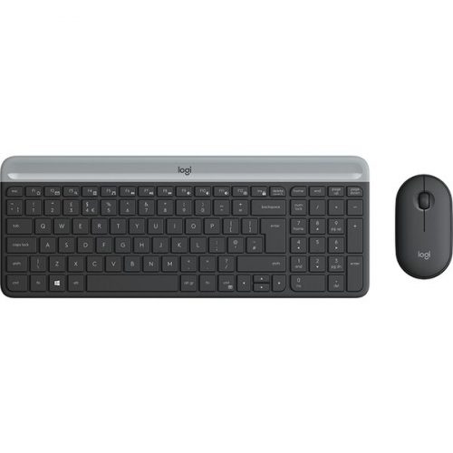 Logitech Slim Wireless Combo MK470 myš + klávesnice grafitová CZ Logitech