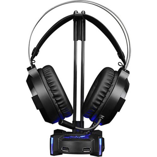 Marvo podsvícený stojan na sluchátka s USB hubem HZ-04 Marvo