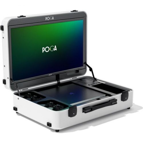 POGA PRO herní cestovní kufr - bílý (pro PlayStation 4 slim) POGA