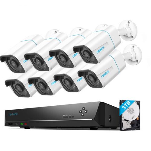 Reolink RLK16-810B8-A Smart bullet 4K Security Kit with 3TB Built-In