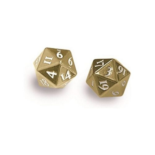 UP - Dice - Heavy Metal D20 2-Dice Set - Gold UltraPro