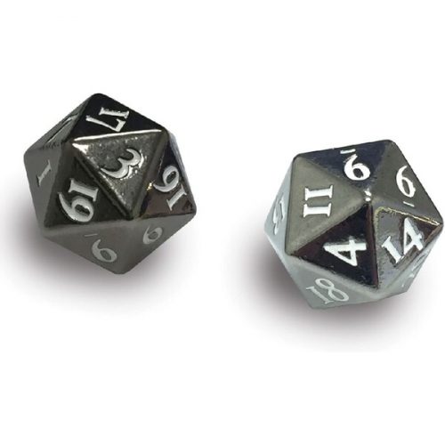 UP - Dice - Heavy Metal D20 2-Dice Set - Gun Metal UltraPro