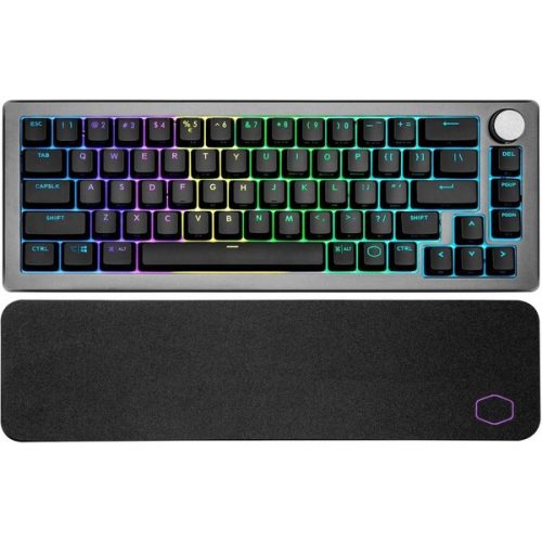 Cooler Master CK721 herní klávesnice Brown Switch US stříbrná Cooler Master