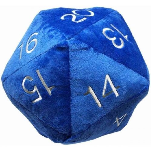 UP - Dice - Plyšák Jumbo D20 Novelty Dice in Blue with Silver Numbering UltraPro