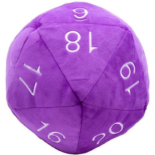 UP - Dice - Plyšák Jumbo D20 Novelty Dice in Purple with White Numbering UltraPro