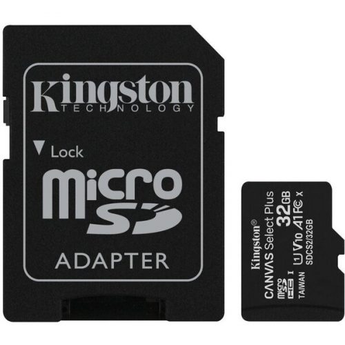 Kingston microSDHC Canvas Select Plus 32GB A1 Class 10 100MB/s + SD adaptér Kingston