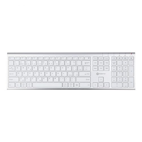 Powerton UltraSlim bezdrátová klávesnice CZ/SK stříbrná Powerton