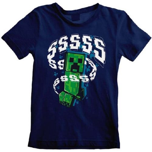 Tričko dětské Minecraft Creepers Modré (7-8 let) Heroes inc