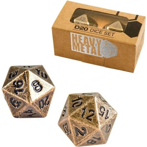 UP - Dice - Heavy Metal D20 Dice Set Antique Bronze UltraPro