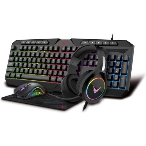 Omega VARR SQUAD herní set 4v1 klávesnice sluchátka myš a podložka Omega