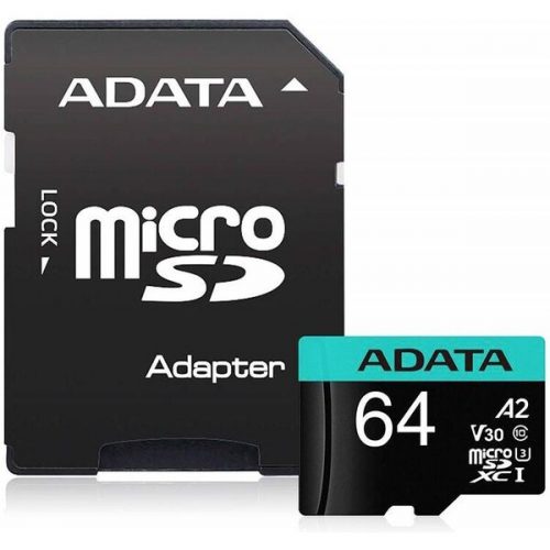 ADATA MicroSDXC karta 64GB XPG UHS-I U3 (R:95/W:90 MB/s) + SD adaptér ADATA