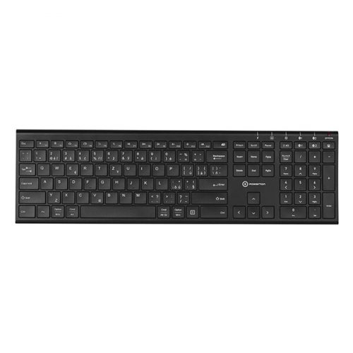 Powerton UltraSlim bezdrátová klávesnice CZ/SK černá Powerton