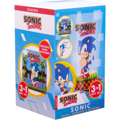 Sonic dárková sada 3 v 1 - klíčenka
