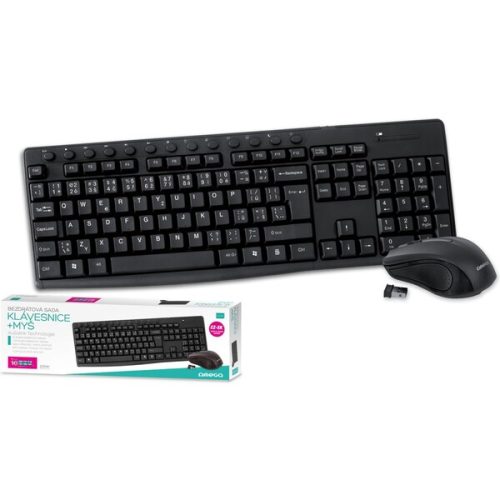 Omega OKM071B bezdrátový set klávesnice + myš CZ Omega