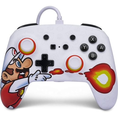 PowerA Enhanced drátový herní ovladač - Fireball Mario (Switch) PowerA