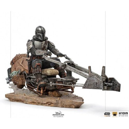 Soška Iron Studios The Mandalorian on Speederbike Deluxe Art Scale 1/10 - The Mandalorian Iron Studios