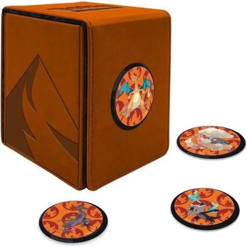 Pokémon UP: GS Scorching Summit - Flip Box kožená krabička na karty UltraPro