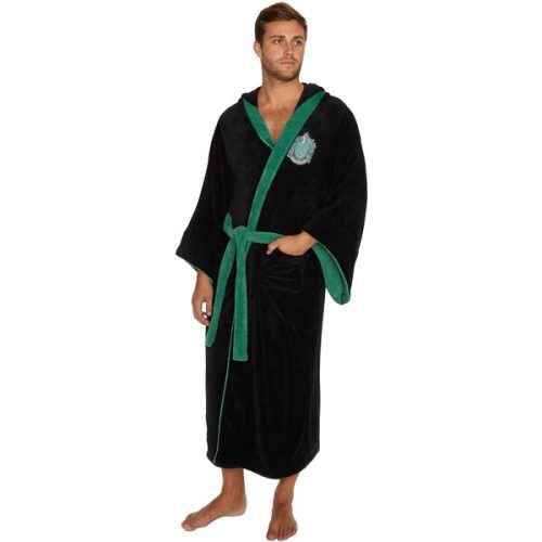 Župan pánský s kapucí Harry Potter: Slytherin černý Groovy UK