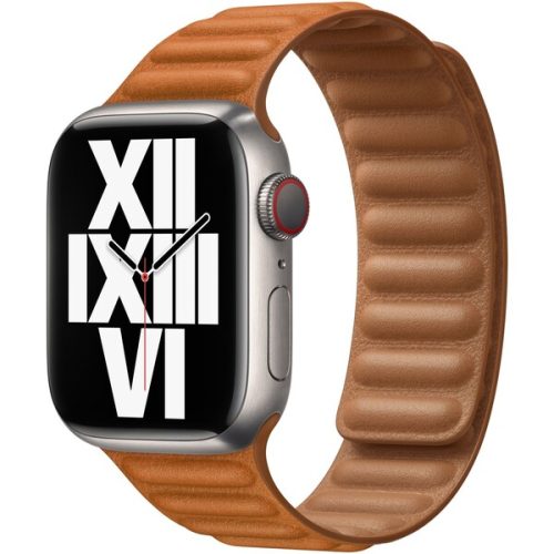 Apple Watch kožený tah 41/40/38mm zlatohnědý - M/L Apple