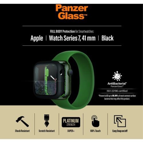 PanzerGlass™ Full Protection Apple Watch 7/8 41mm (černý rámeček) PanzerGlass