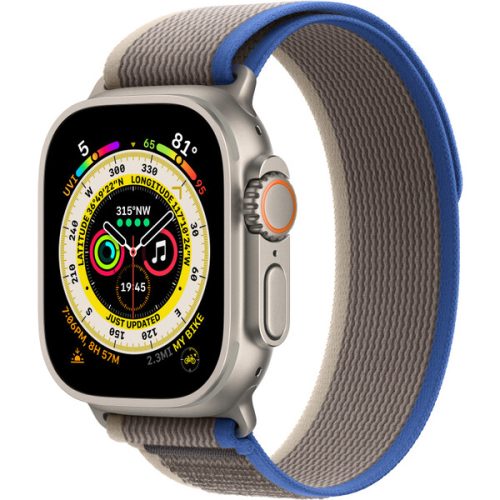 Apple Watch 49/45/44mm modrý/šedý trailový tah - S/M Apple